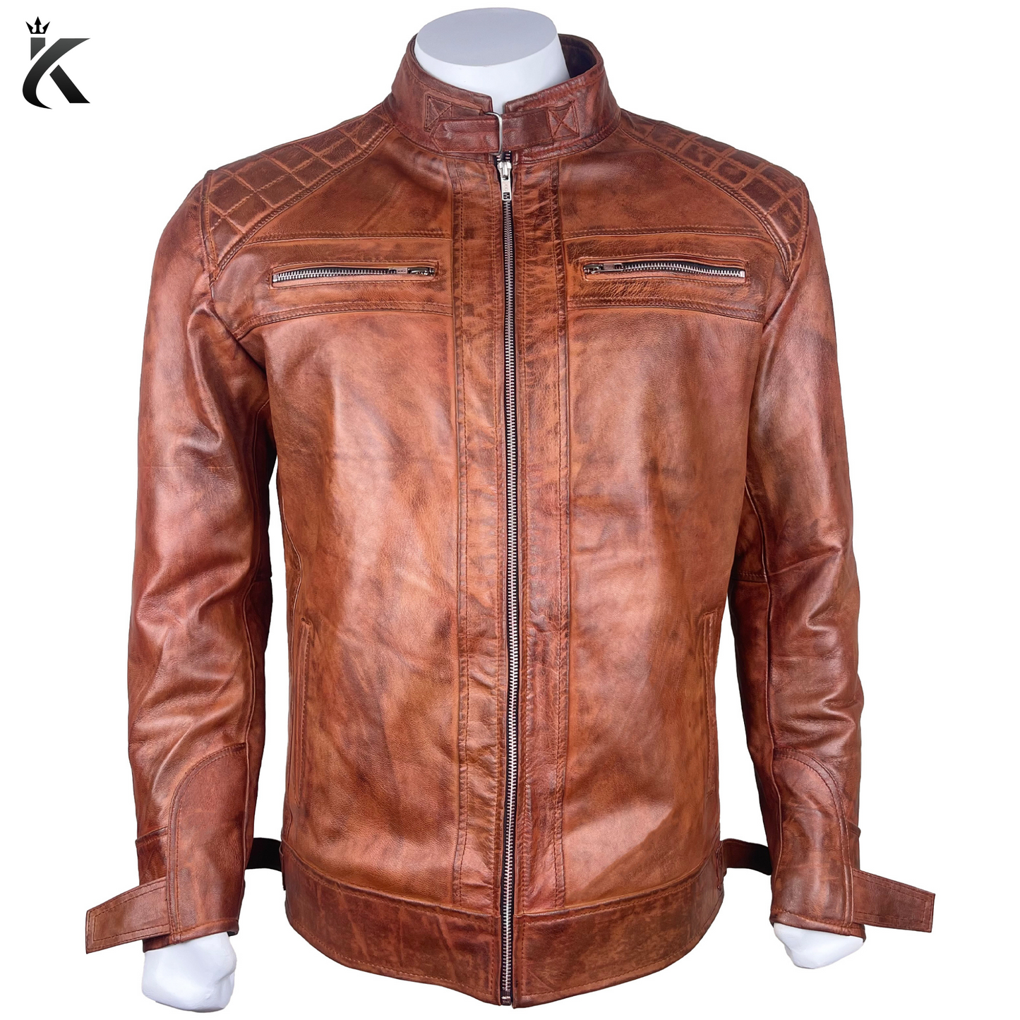 Handmade Mens Leather Jacket - Leather, never weather