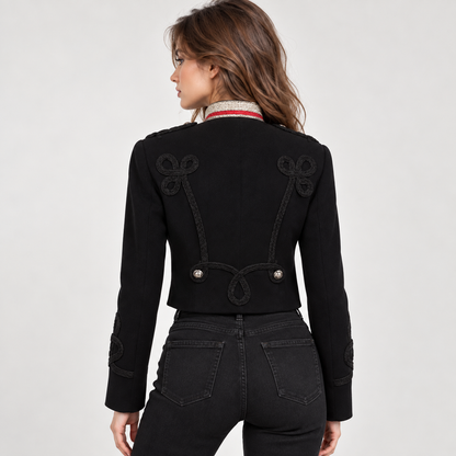 Women's Gothic Military Uniform Jacket | Steampunk Officer Cosplay Tunic