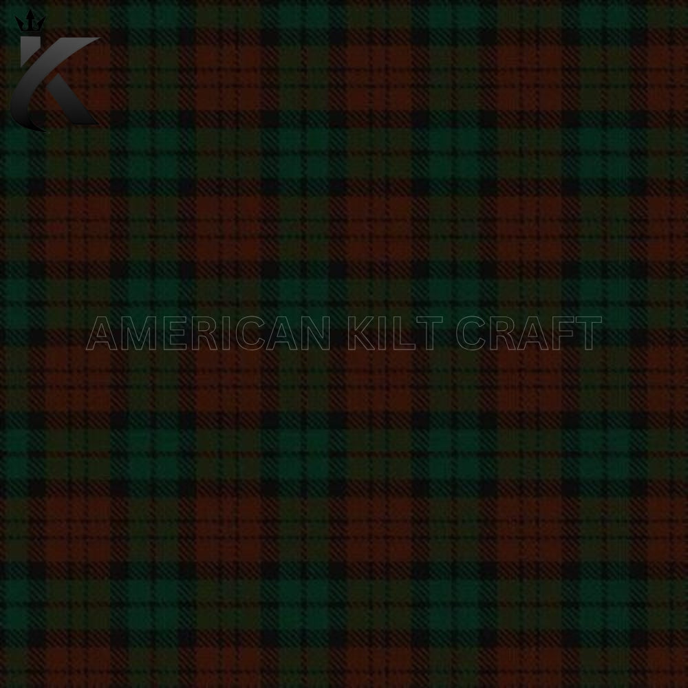 Traditional Brown Watch Tartan featuring a classic Scottish plaid pattern, ideal for Highland kilts, Celtic heritage clothing, and traditional Scottish outfits.