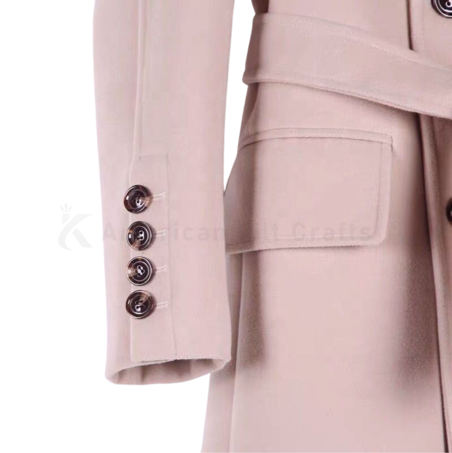 Close up of premium wool fabric texture bespoke men’s winter overcoat