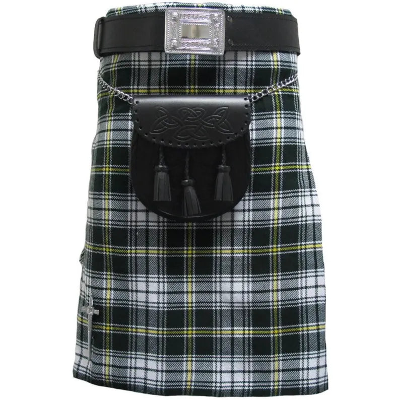 St. Patrick Green Scottish Traditional 8 Yard Tartan Value Kilt Set