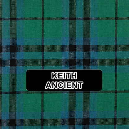 Handmade Keith Ancient tartan kilt with traditional Scottish plaid pattern and classic pleated Highland design.