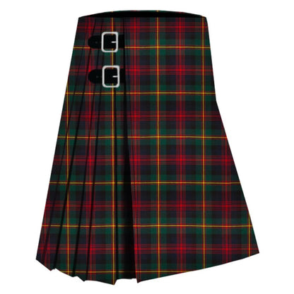 Handmade Lugan tartan kilt with traditional Scottish plaid pattern and classic pleated Highland design.