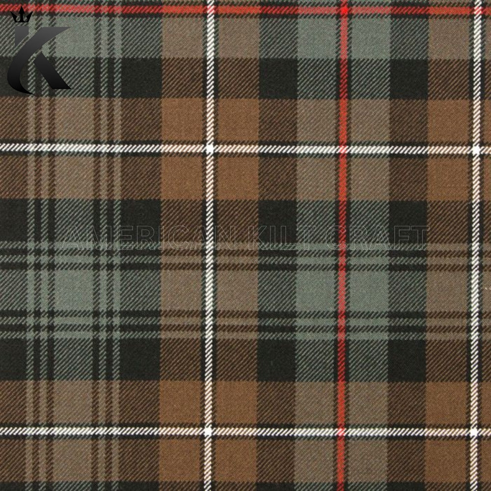 Traditional MacKenzie Weathered Tartan featuring a muted, earthy Scottish plaid pattern, ideal for Scottish kilts, Highland dress, Celtic heritage clothing, and traditional clan outfits.