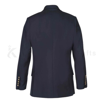 Men’s tailored Prince Charlie double breasted jacket designed for Scottish formal events, weddings, and Highland dress.