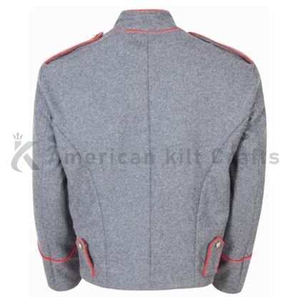 Back View of Men’s Grey Civil War Shell Jacket – Virginia Depot Historical Military Uniform
