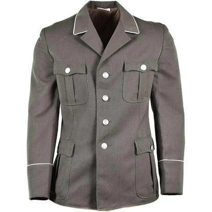 Men’s NVA East German officer dress uniform front view grey military jacket