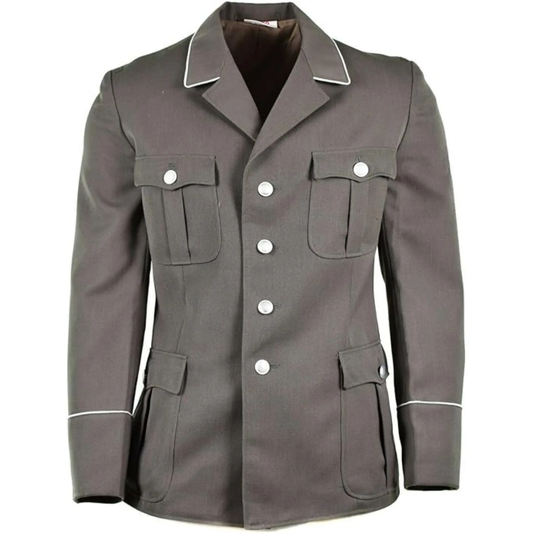 Men’s NVA East German officer dress uniform front view grey military jacket