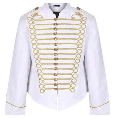 Premium military parade jacket front view featuring a structured dress uniform design and formal ceremonial styling.