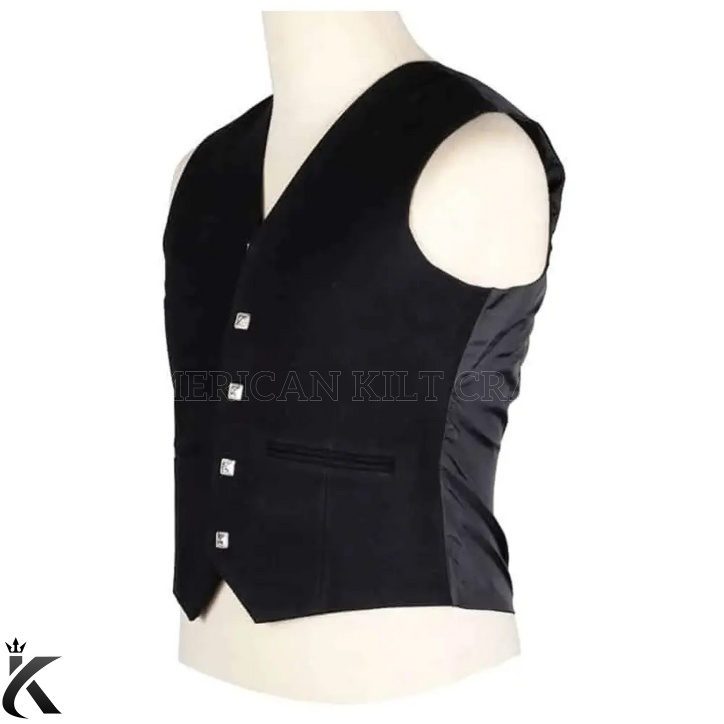 Premium Argyle Five Buttons Vest - A Touch of Scottish Elegance