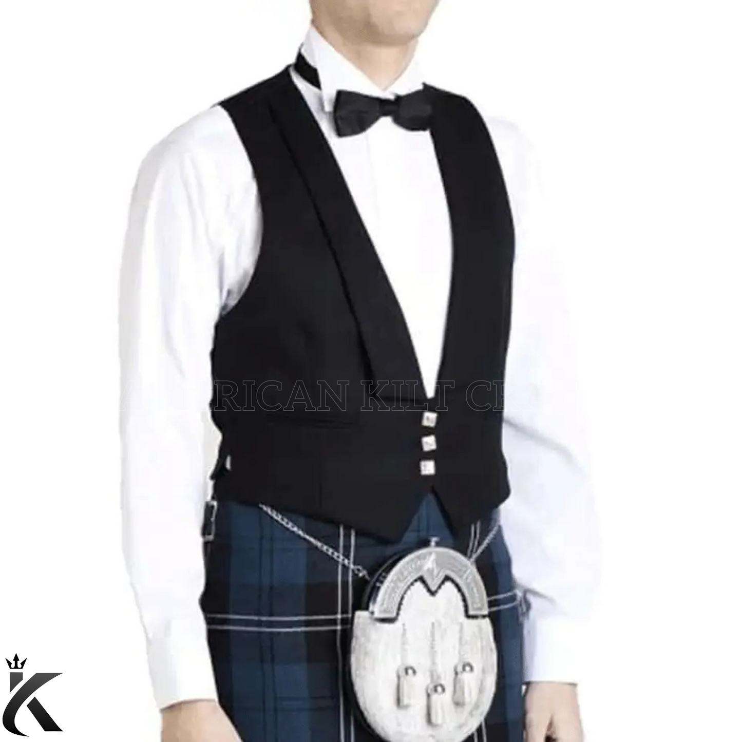 Prince Charlie Three Button Vest - A Statement Piece for the Discerning Gentleman